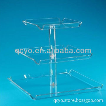 QCY-Z-F003 factory directly sale elegant acrylic cake display stand